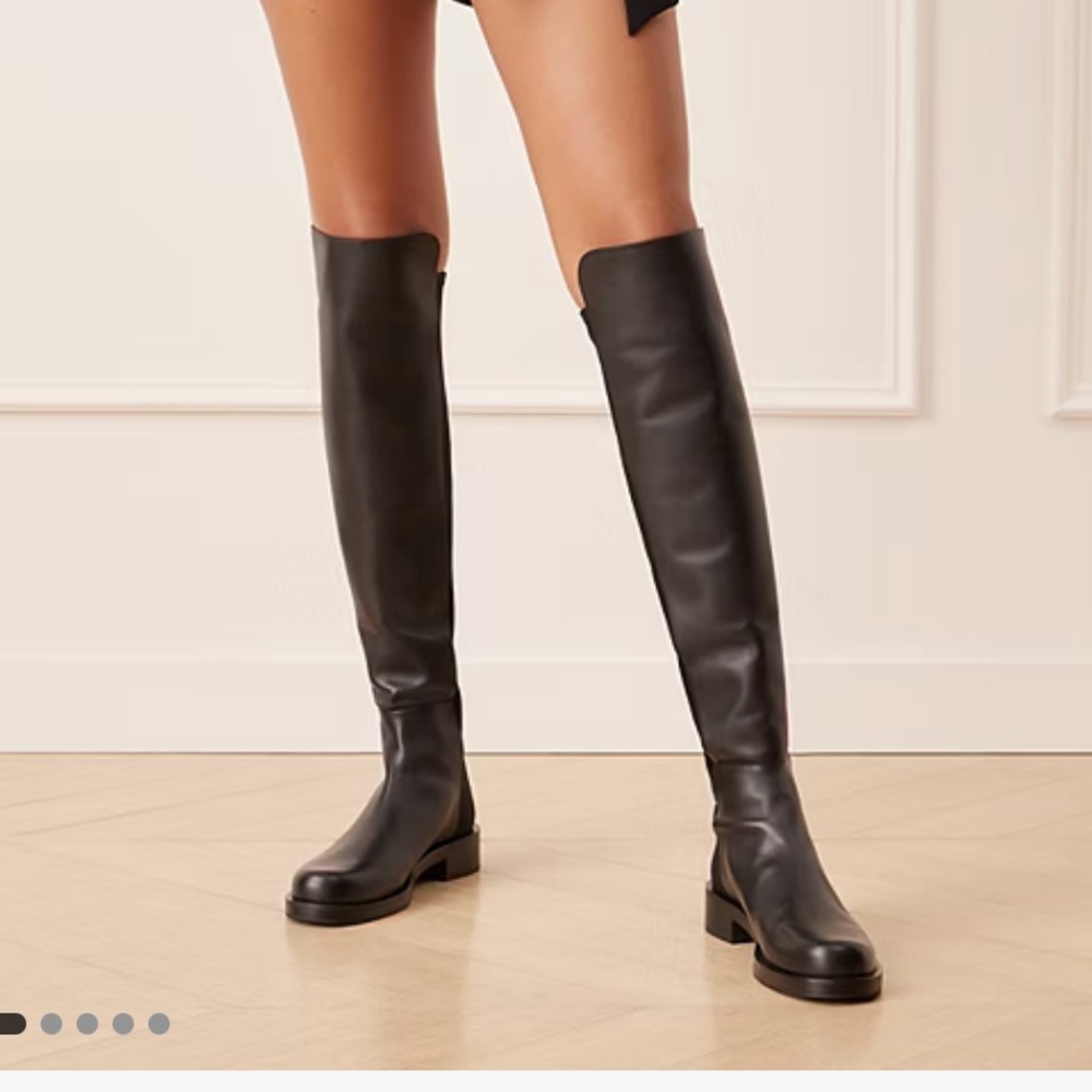 Stuart Weitzman  5050 Boot Black leather Knee-High Boots